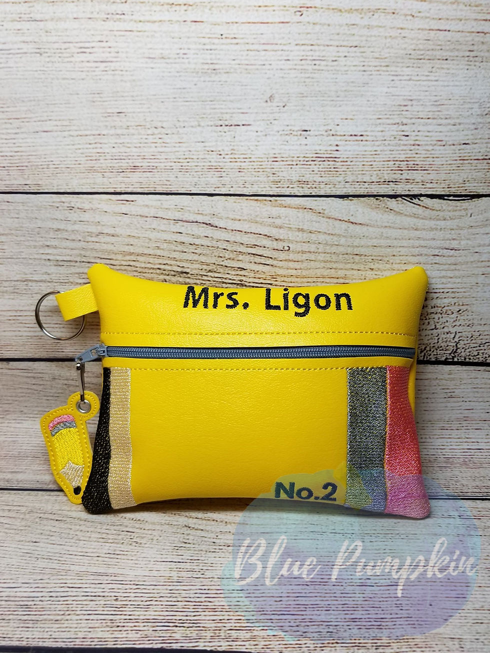 Thumbnail: Pencil Design ITH Zipper Bag Design