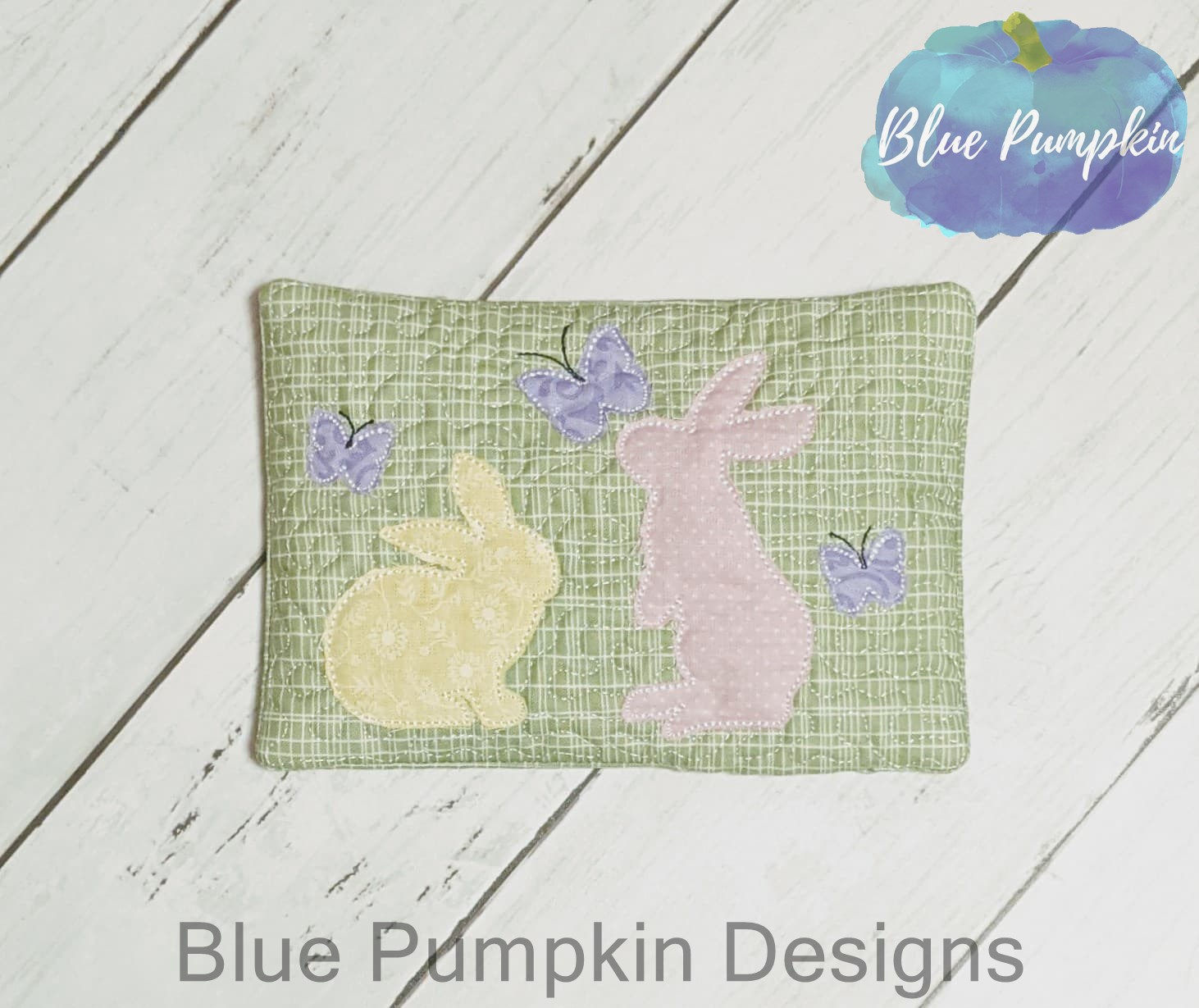 Shabby Chic Bunny w Butterflies Mug/Snack Mat
