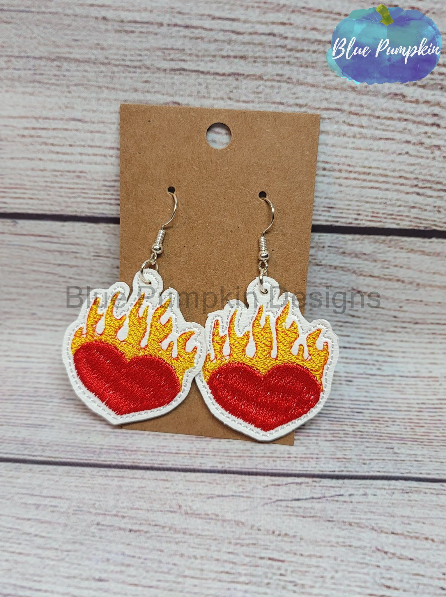 Heart on Fire Earrings