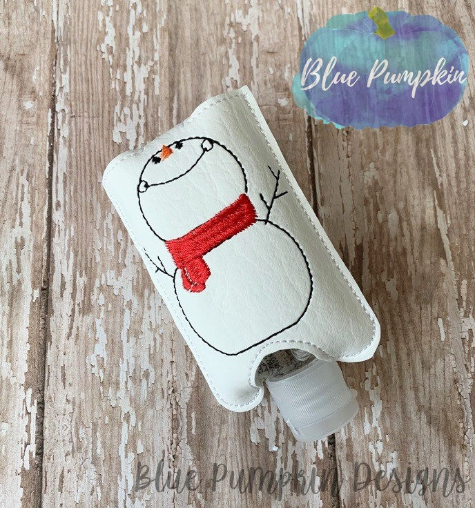 Thumbnail: 2oz Cute Snowman Sani Bottle Holder