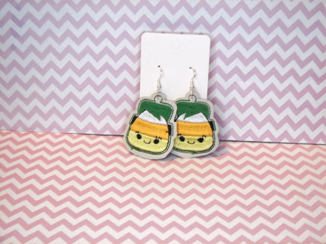 Candy Corn Frank Earrings