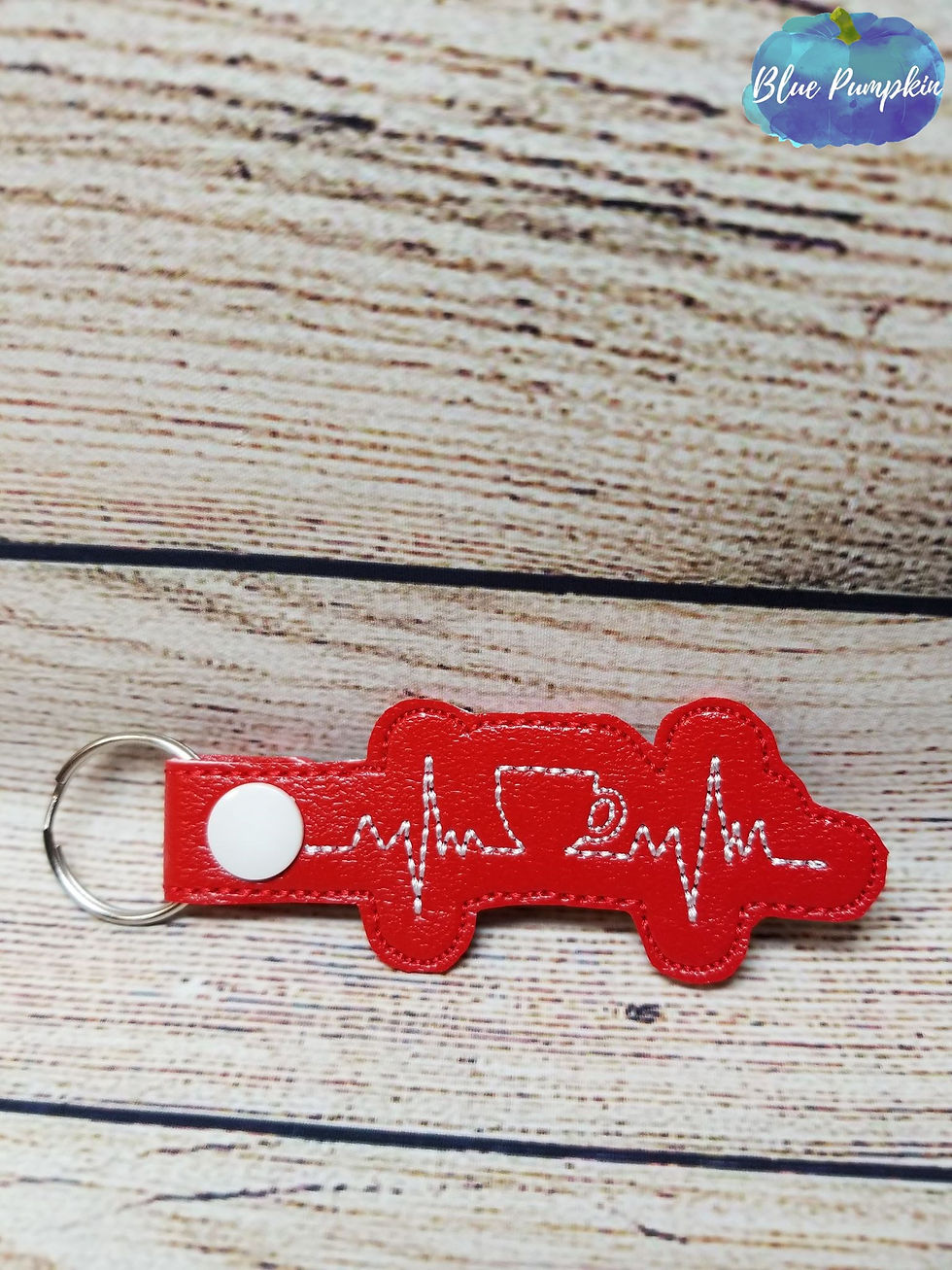 Coffee Heartbeat Key Fob