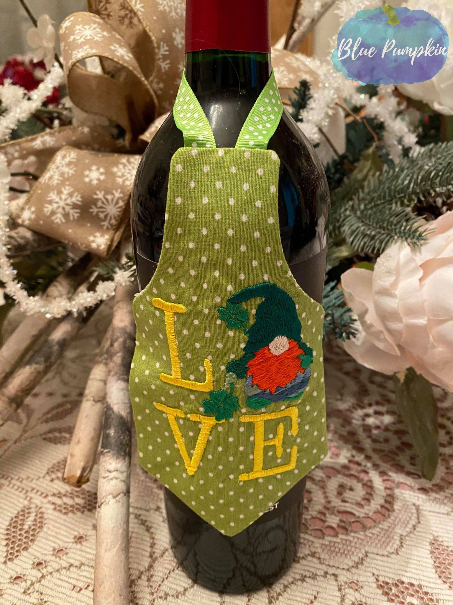 Love Lucky Gnome Bottle Apron
