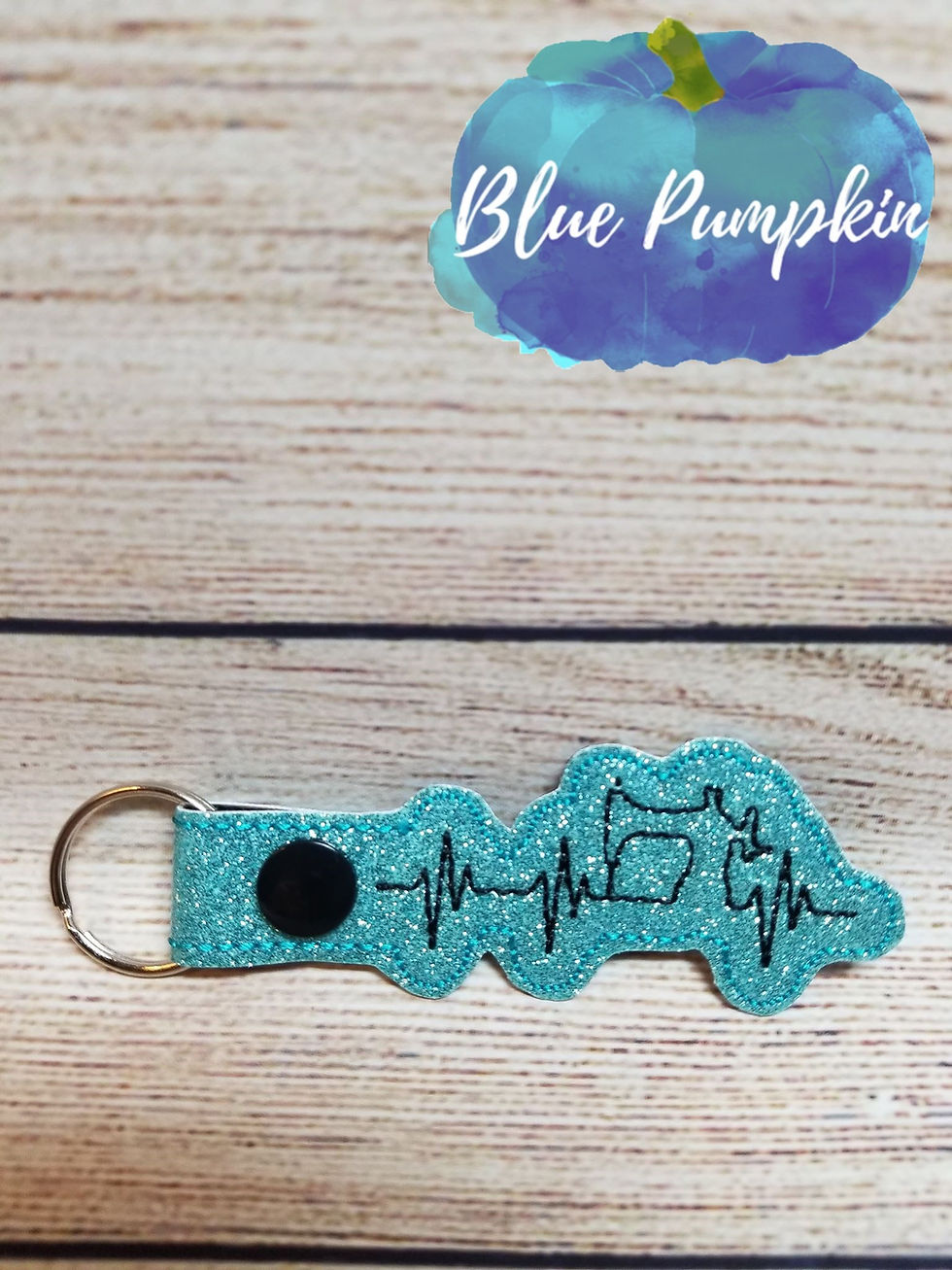 Sewing Heartbeat Key Fob
