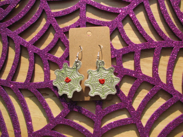 Web w Heart Earrings