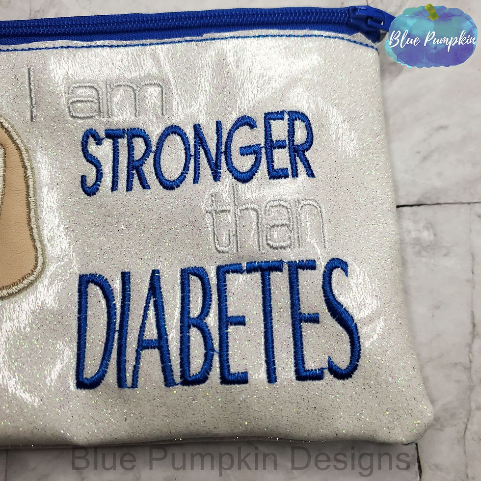 Thumbnail: 5x7 Stronger Than Diabetes  Zipper Bag Design