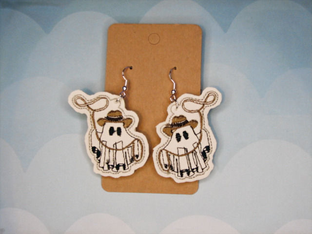Cowboy Ghost Earrings