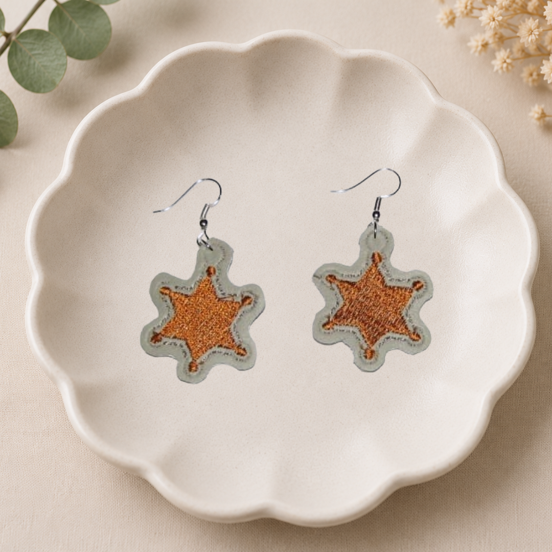 Toy Badge Earrings
