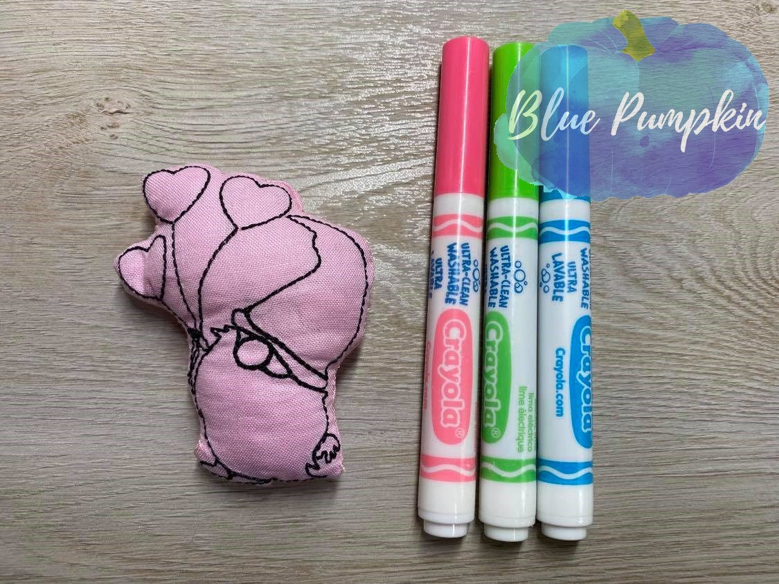 Gnome w Balloon Bundle 3 Sizes Color your Own Stuffie
