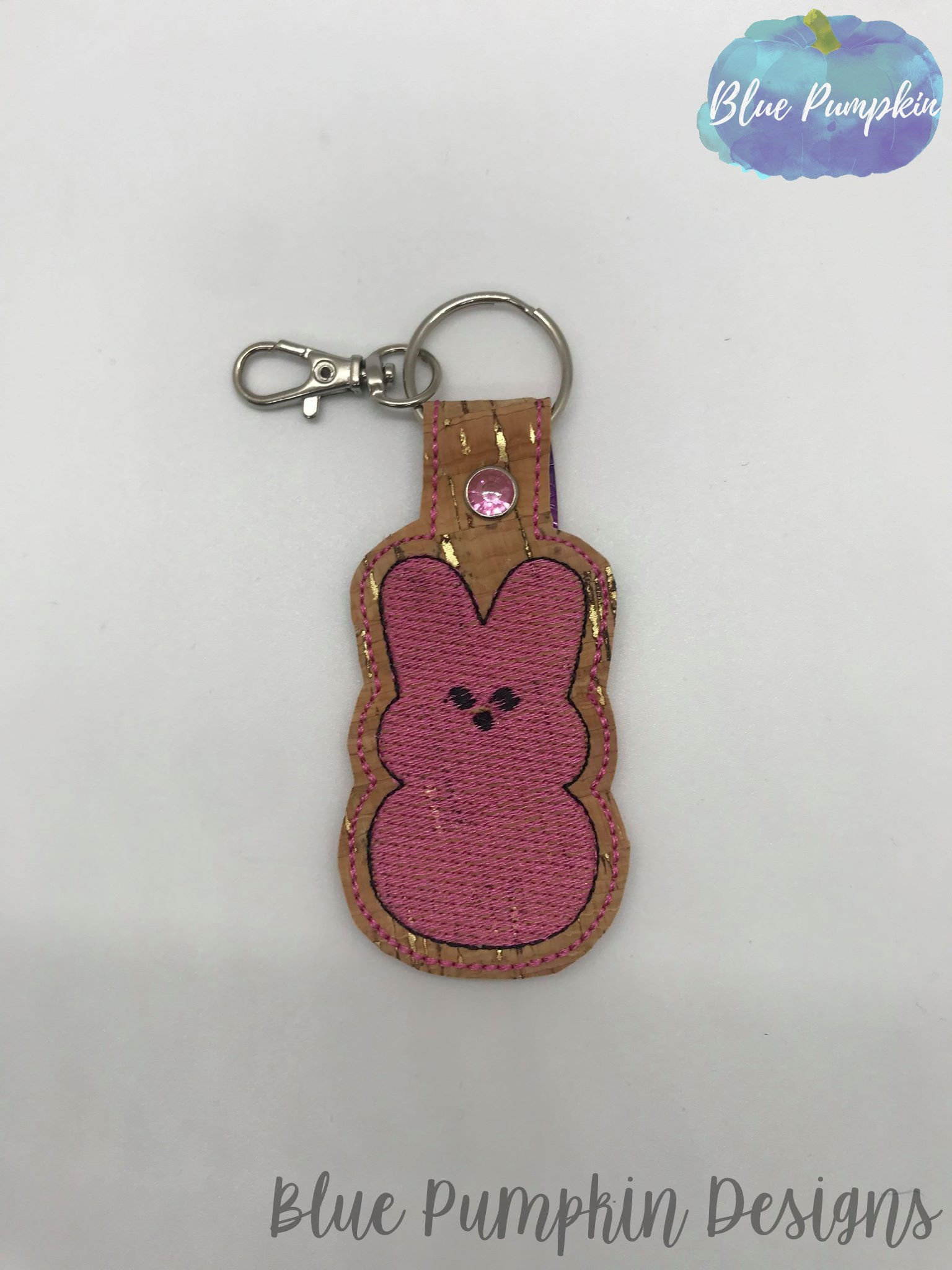 Peep Bunny Key Fob