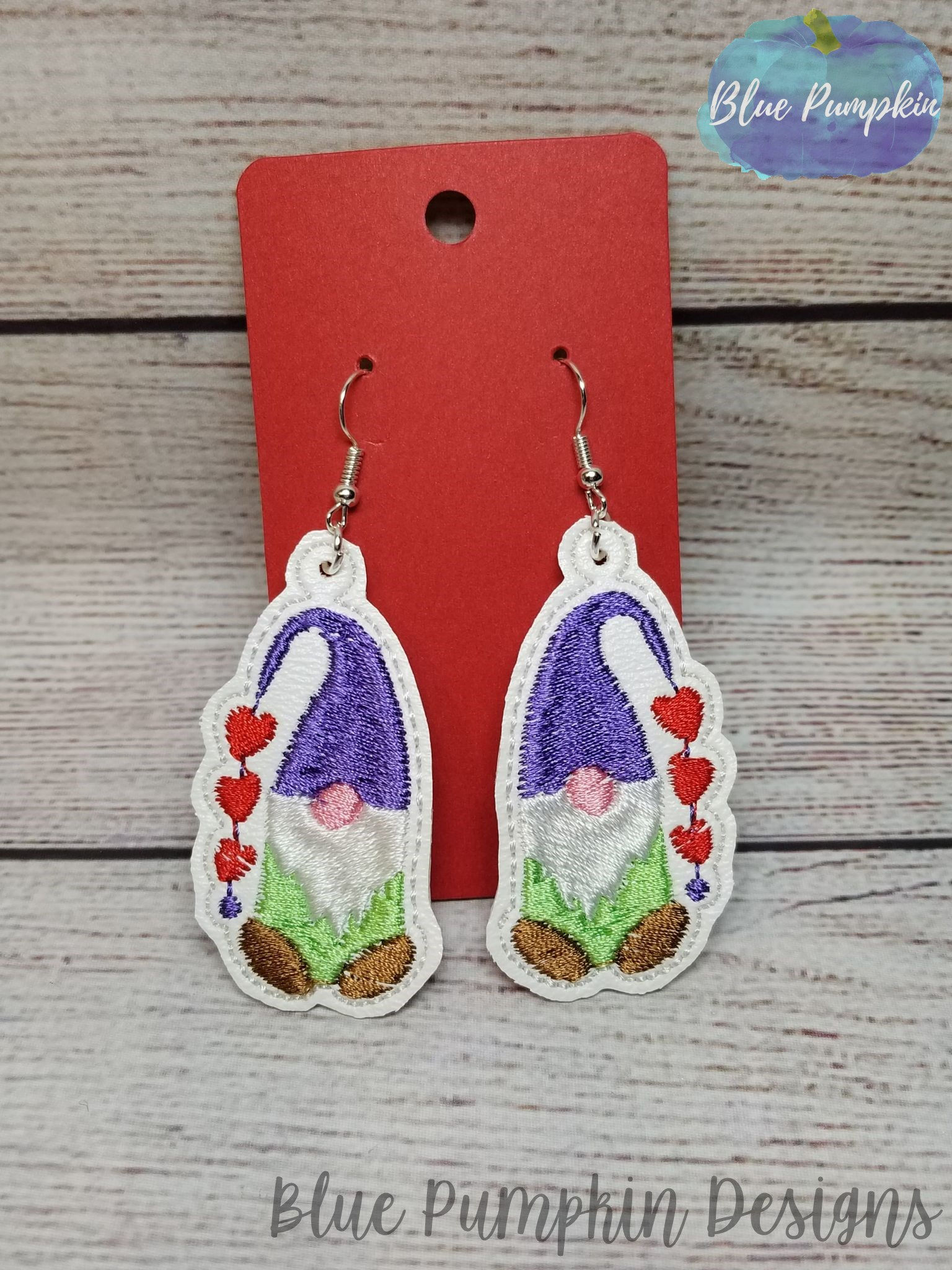 Heart Gnome Earrings