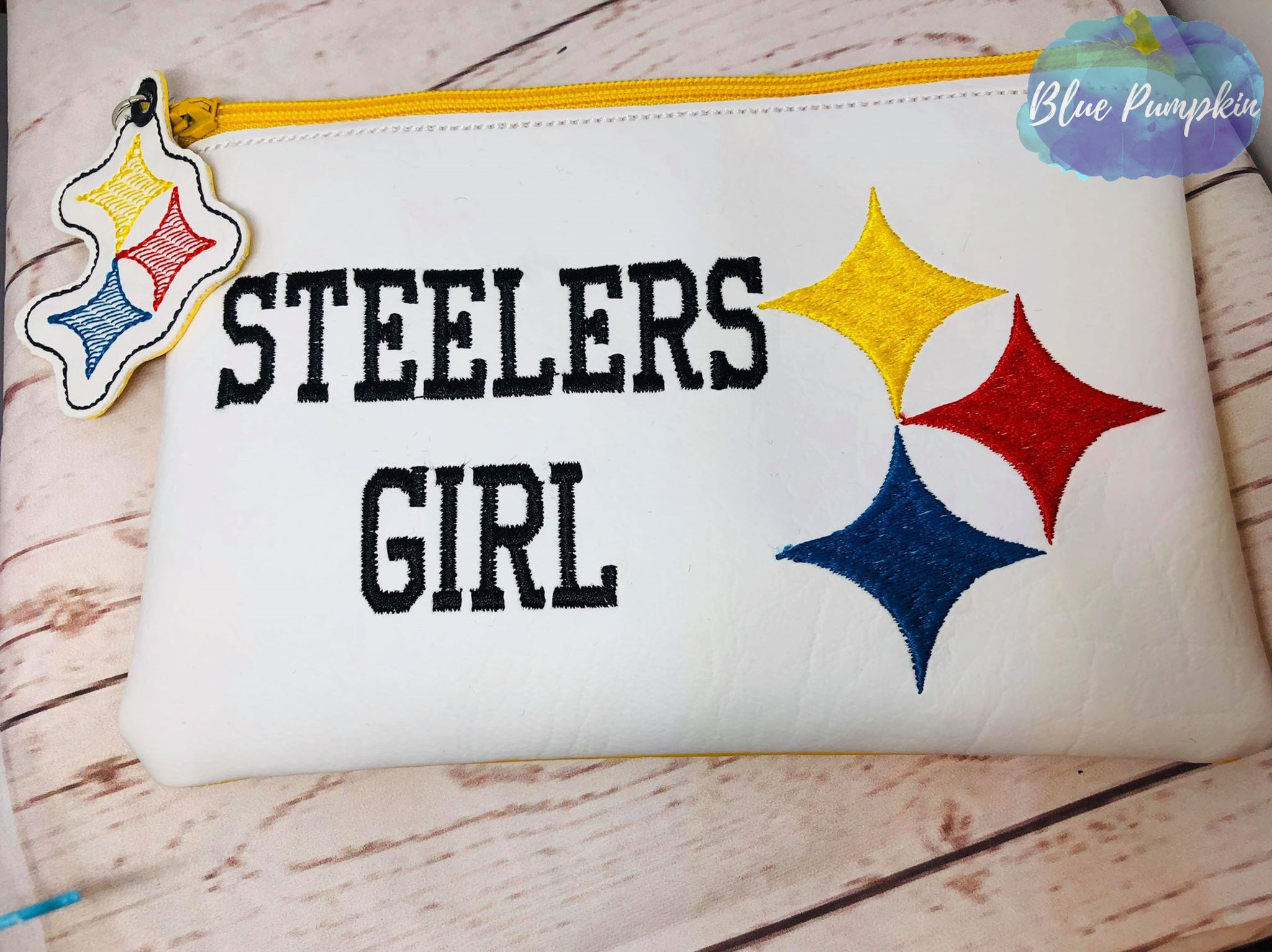 Steeler Girl ITH Zipper Bag Design