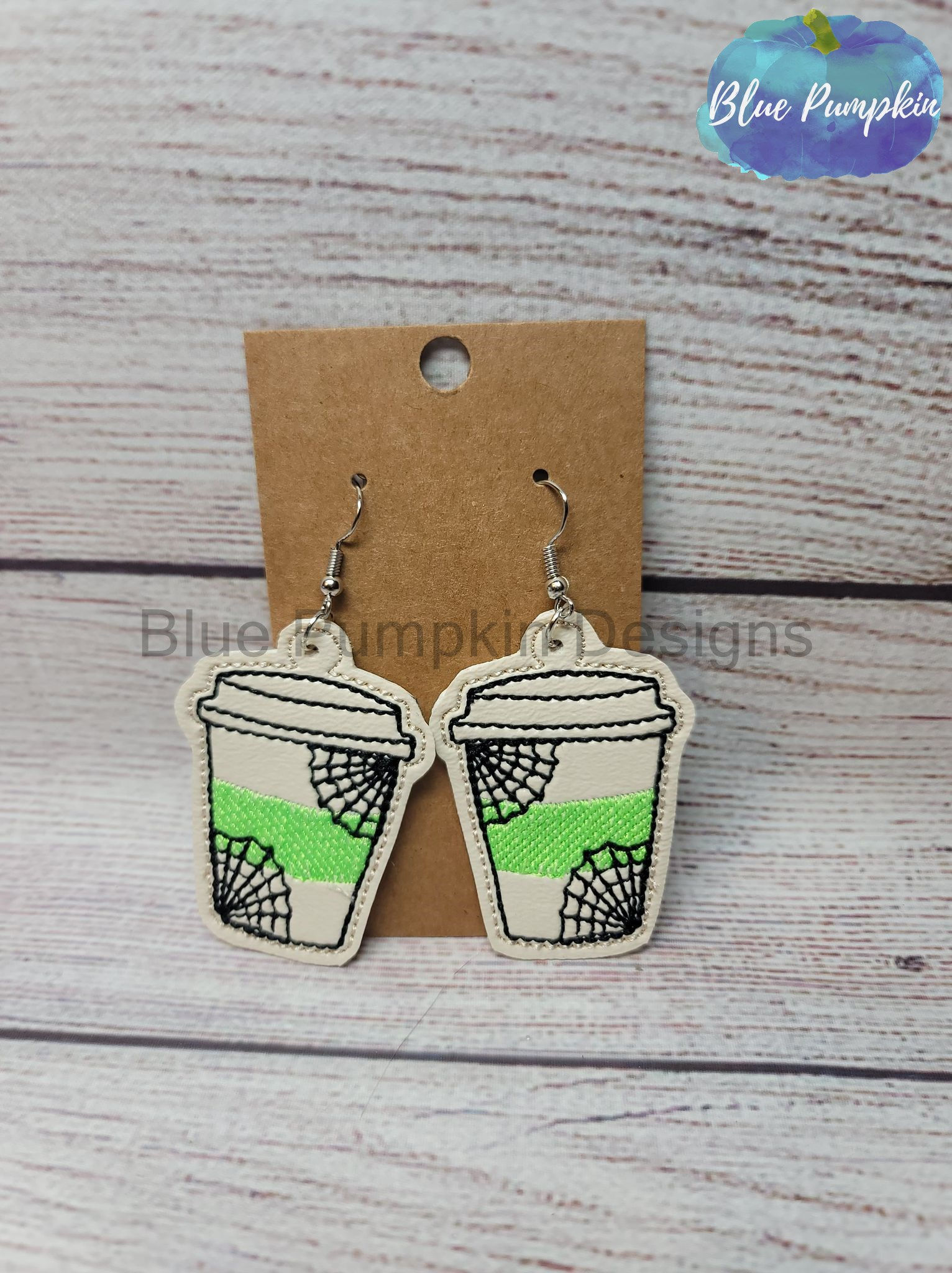 Coffee Cup w Webs Earrings