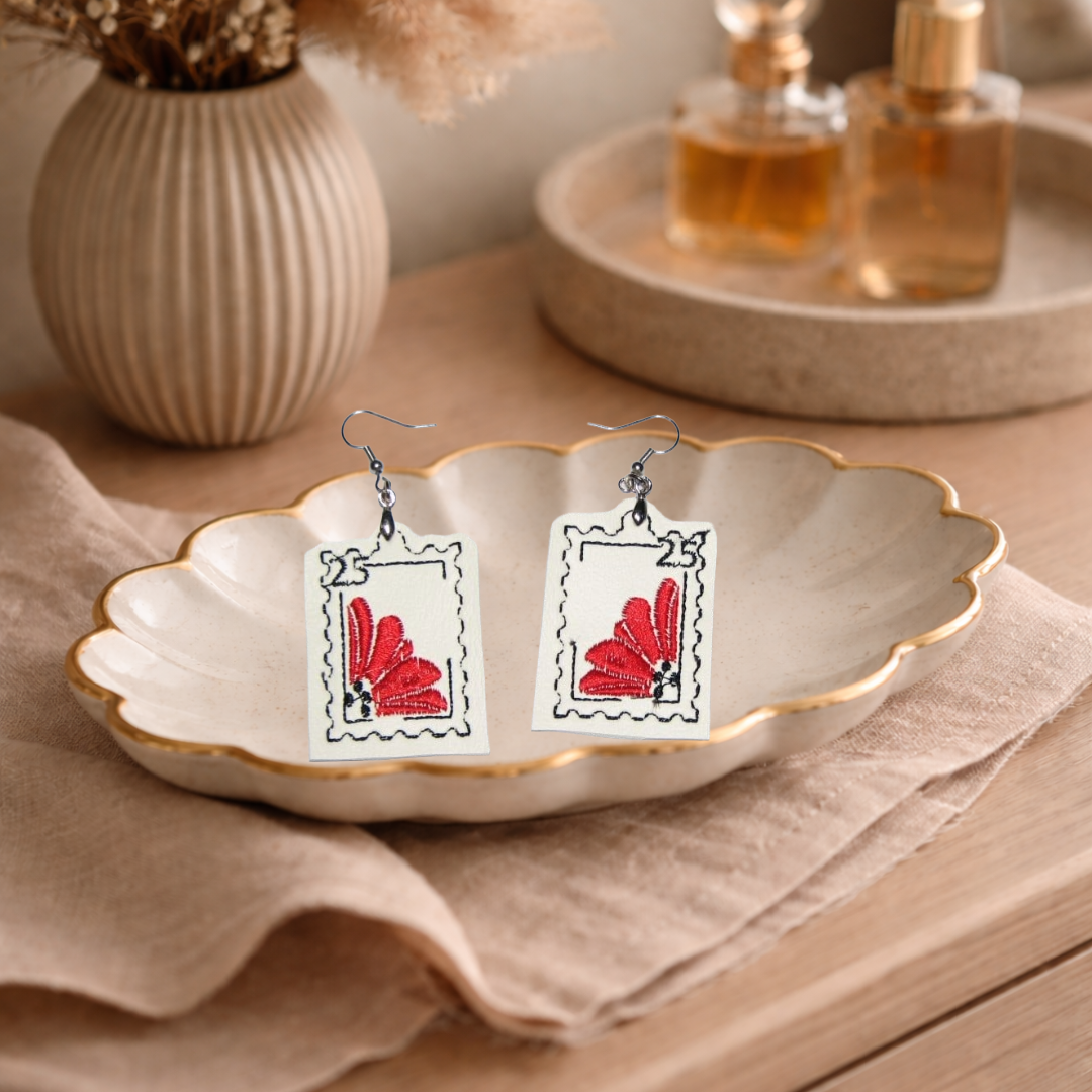 Poppy Postage Earrings
