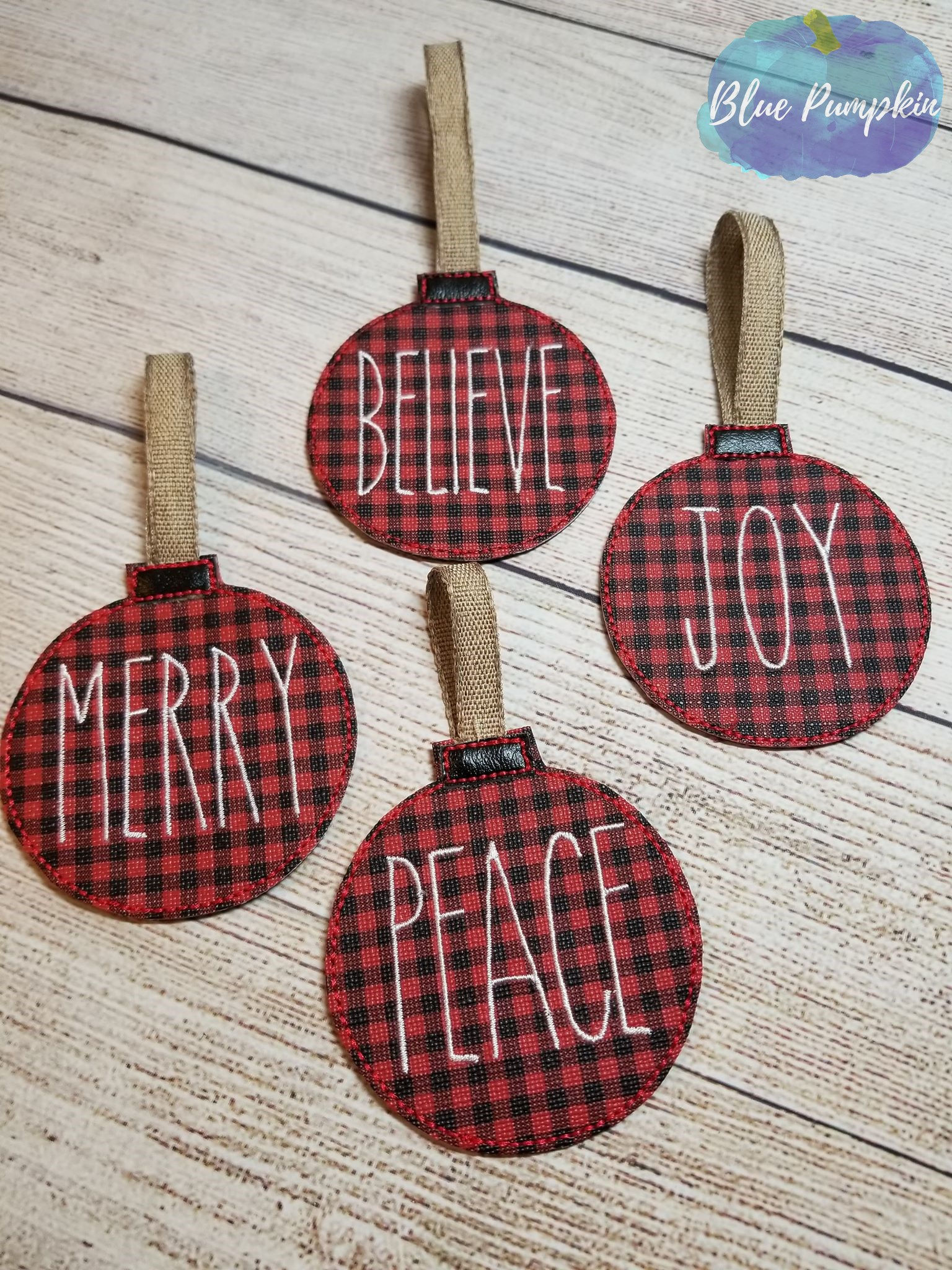 Peace-Joy-Believe-Merry Ornament Set Design