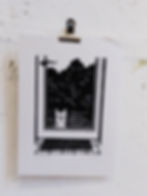 Thumbnail: Let Me In / Let Me Out - Original Linocut Prints