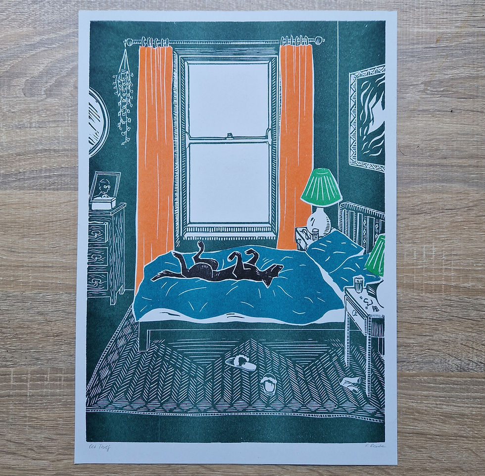 Thumbnail: Riso print - Bed Thief
