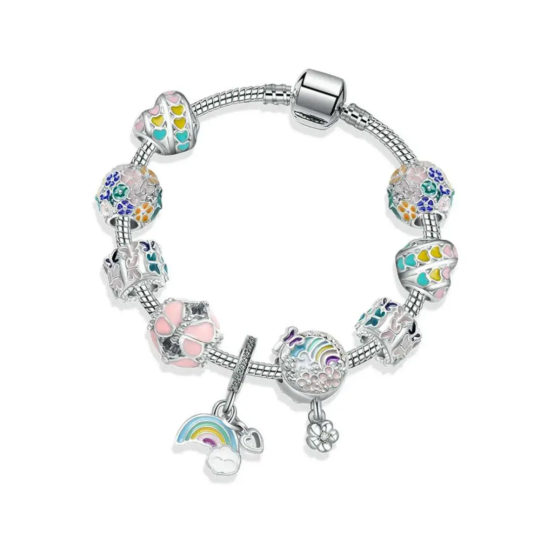 Rainbow Flower Bracelet