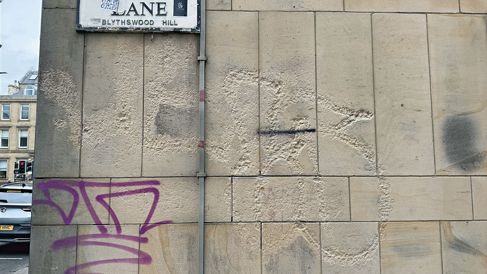 Graffiti on a wall in Glasgow City Centre
