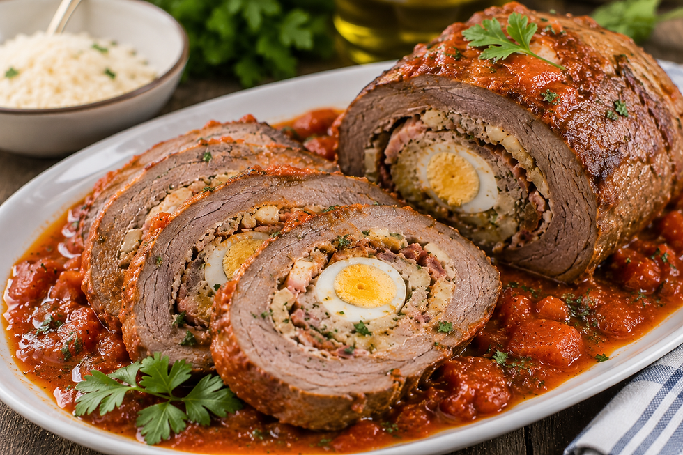 Falsomagro alla Siciliana (Sicilian Stuffed Beef Roll)