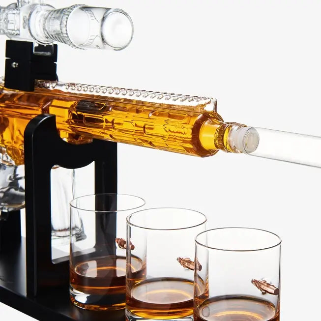 Whiskey Decanter Set - Ar Limited Edition, Wooden Silencer