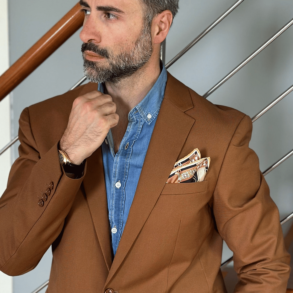 Thumbnail: Like Clockwork - Silk Pocket Square - Black