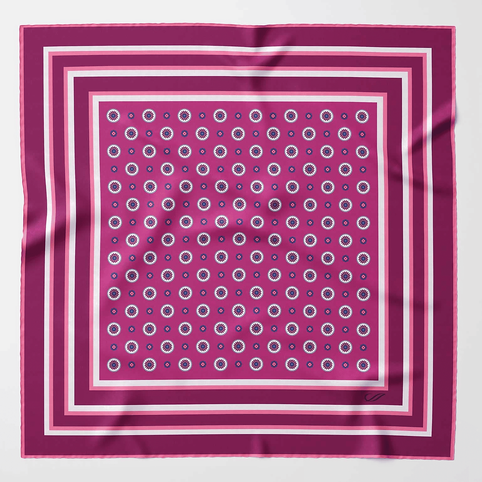 Thumbnail: Pantera - Silk Pocket Square - Magenta