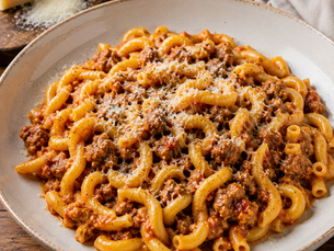 Gramigna alla Salsiccia (Traditional Italian Bologna Pasta with Sausage)