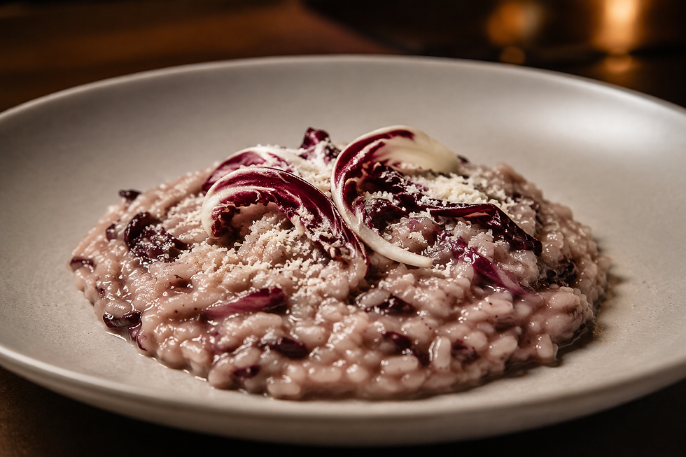 Risotto al Radicchio di Treviso (Italian Treviso Radicchio Risotto)