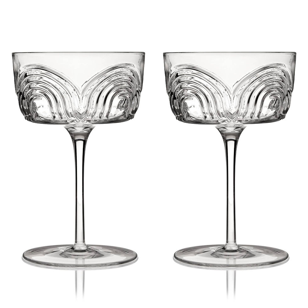 Thumbnail: Deco Beau Crystal Cocktail Coupes Set of 2