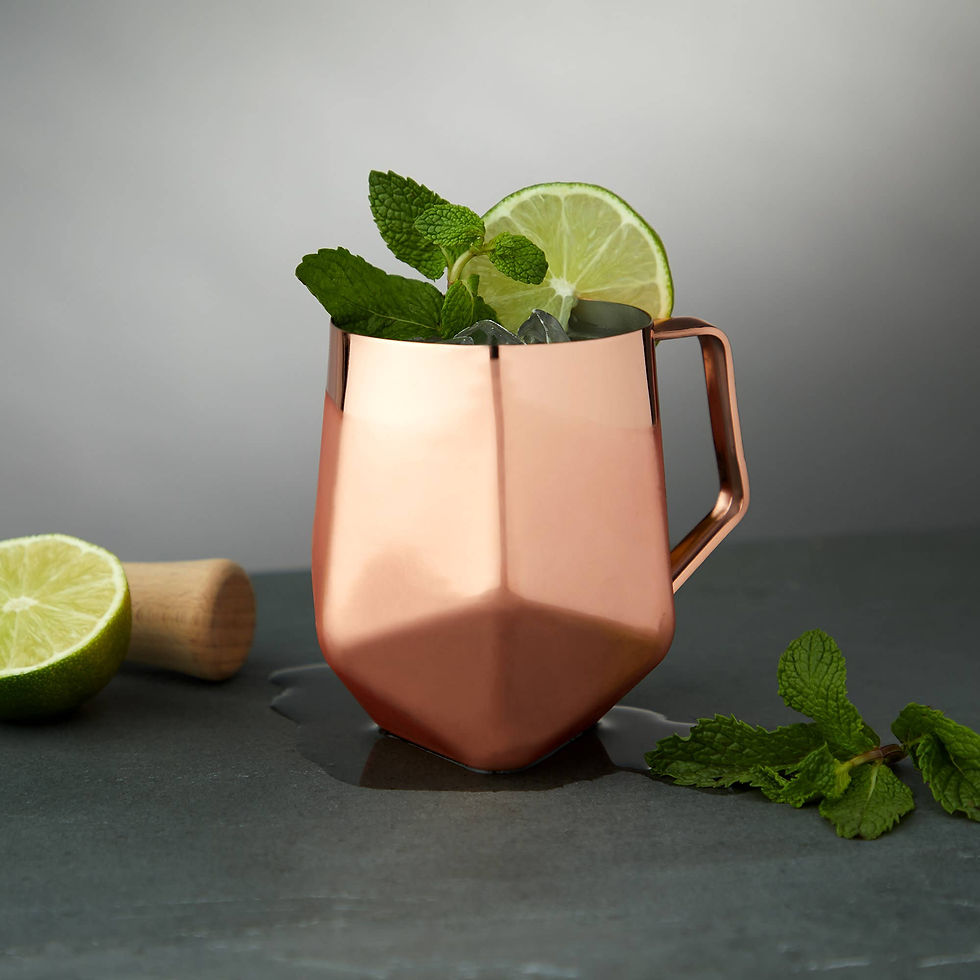 Thumbnail: Seneca™ Faceted Copper Plated Moscow Mule Mug