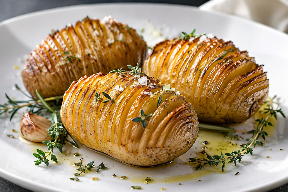 Patate Hasselback al Burro alle Erbe (Italian Hasselback Potatoes)