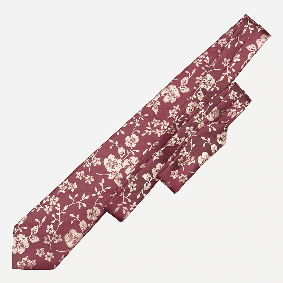Thumbnail: Silvio - Silk Jacquard Tie - Antique Burgundy