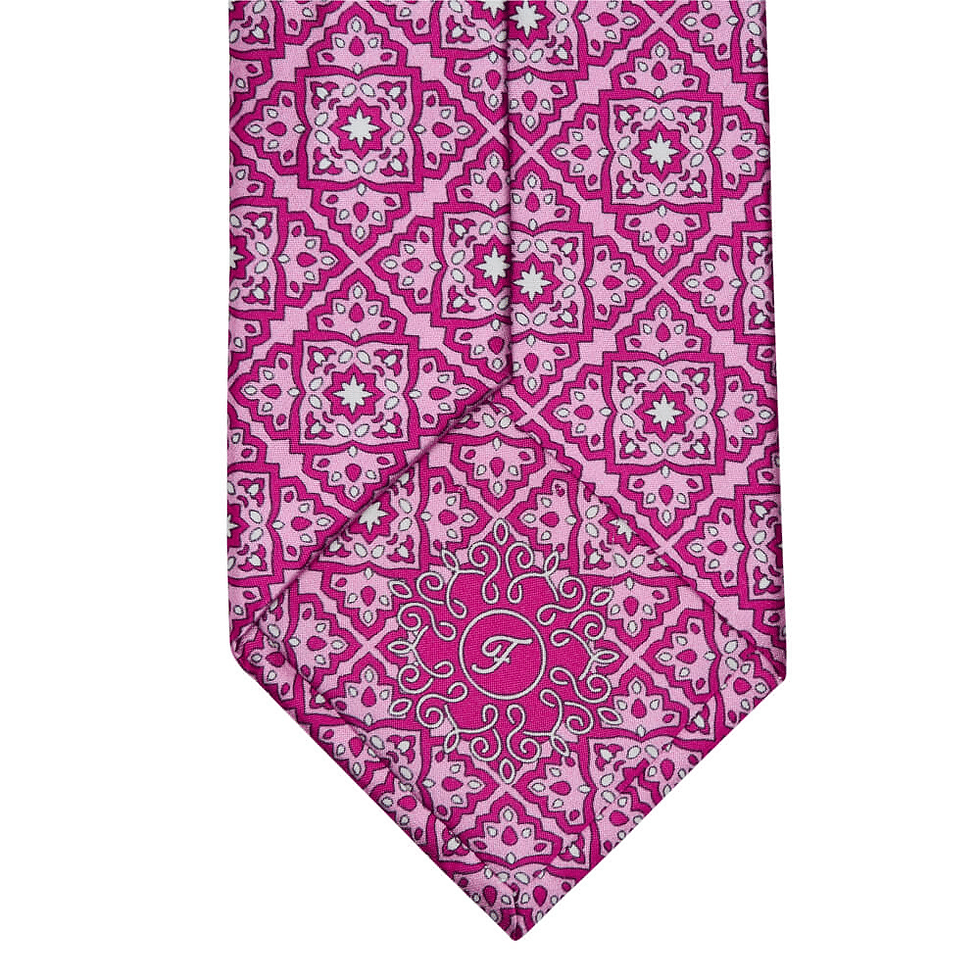 Thumbnail: The Prince Majolica - Duchesse Silk Tie - Pink