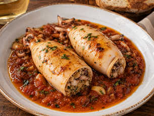 Calamari Ripieni alla Triestina (Traditional Italian Trieste Stuffed Calamari)