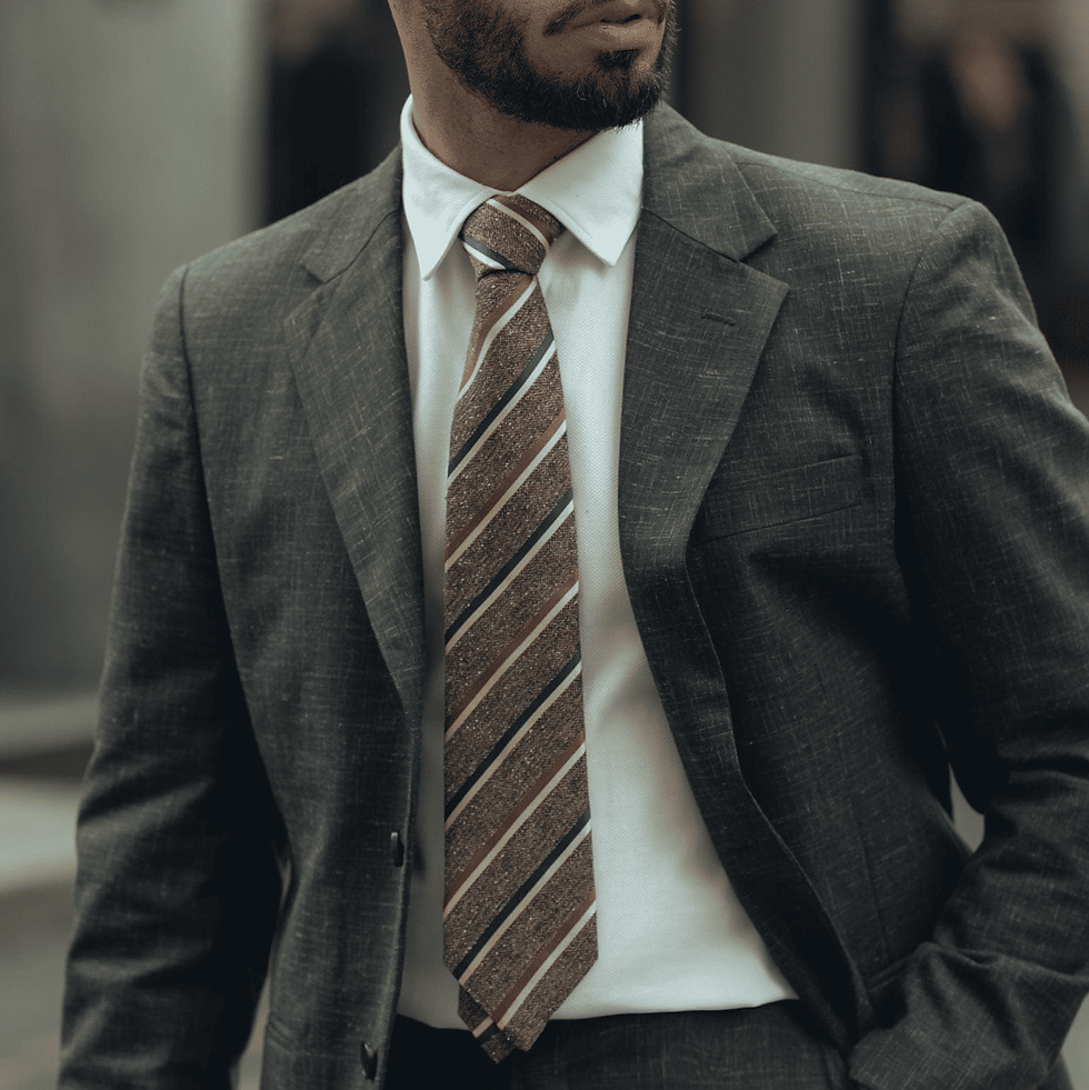 Thumbnail: Velletri - Silk Jacquard Tie - Oak