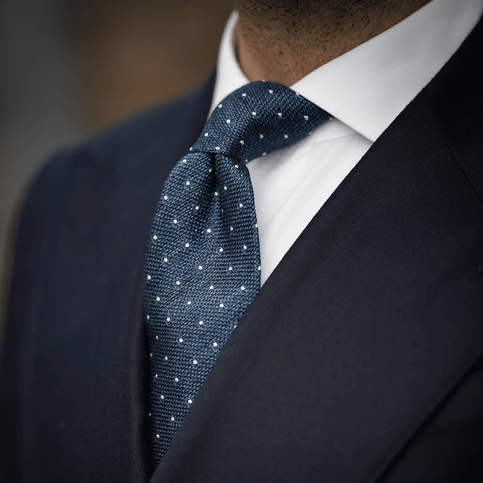 Thumbnail: Silk Grenadine Tie - Blue