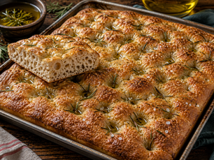 Focaccia di Farro al Rosmarino (Italian Spelt Focaccia)