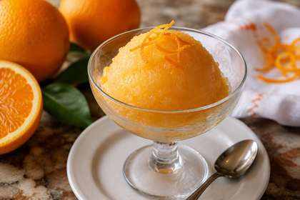 Sorbetto all’Arancia (Italian Orange Sorbet)