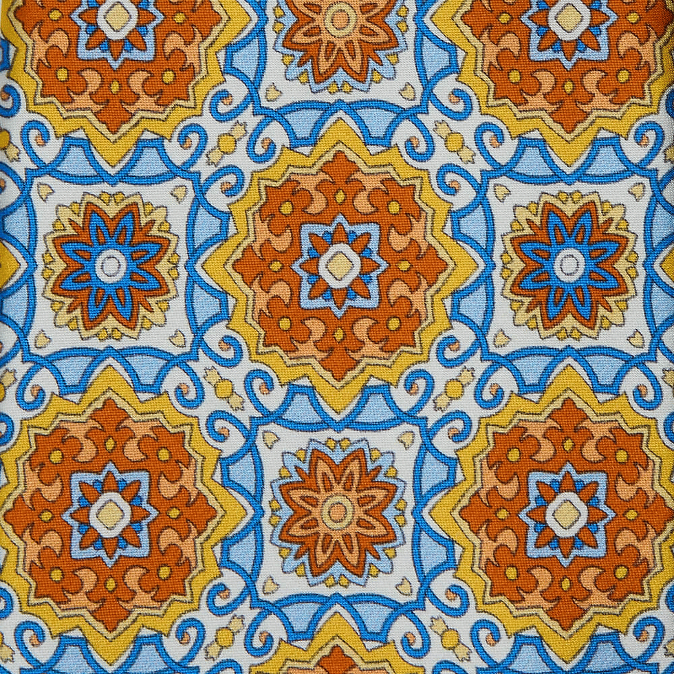 Thumbnail: Ortigia Ceramic - Duchesse Silk Tie - White and Orange