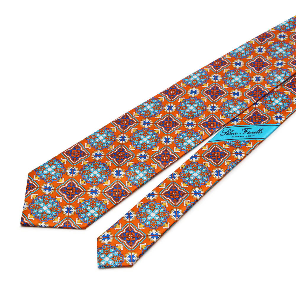 Santo Stefano - Duchesse Silk Tie - Orange