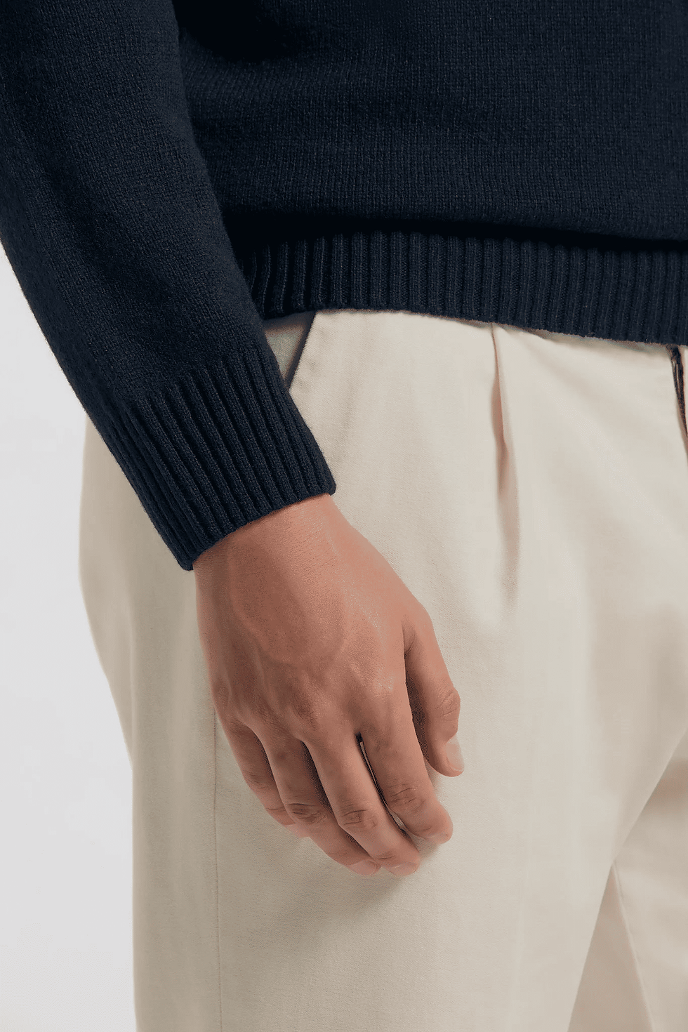 Thumbnail: Wool and Cashmere Polo - Blue