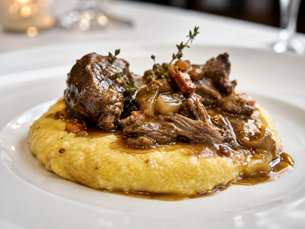 Polenta con Selvaggina, Italian polenta with slow-cooked game