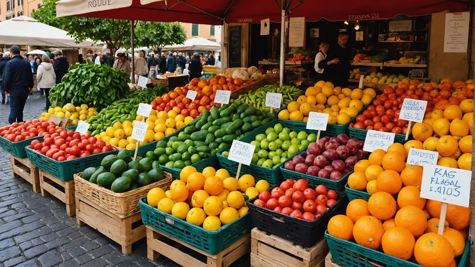 Fresh produce at Campo de' Fiori, Rome