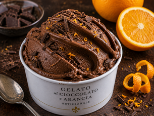 Gelato al Cioccolato e Arancia (Italian Chocolate and Orange Gelato)