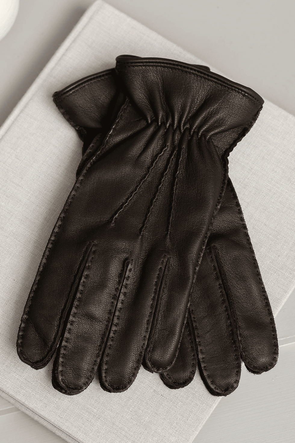 Thumbnail: Gloves - Deerskin Leather - Dark Brown