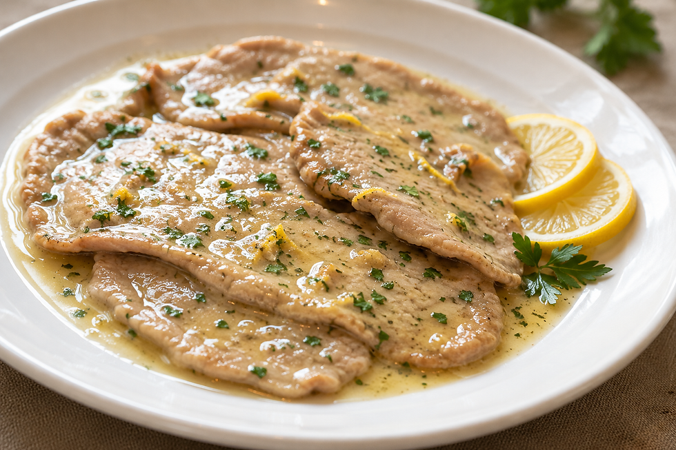Scaloppine di Vitello al Limone (Italian Veal Scaloppine with Lemon Butter Sauce)