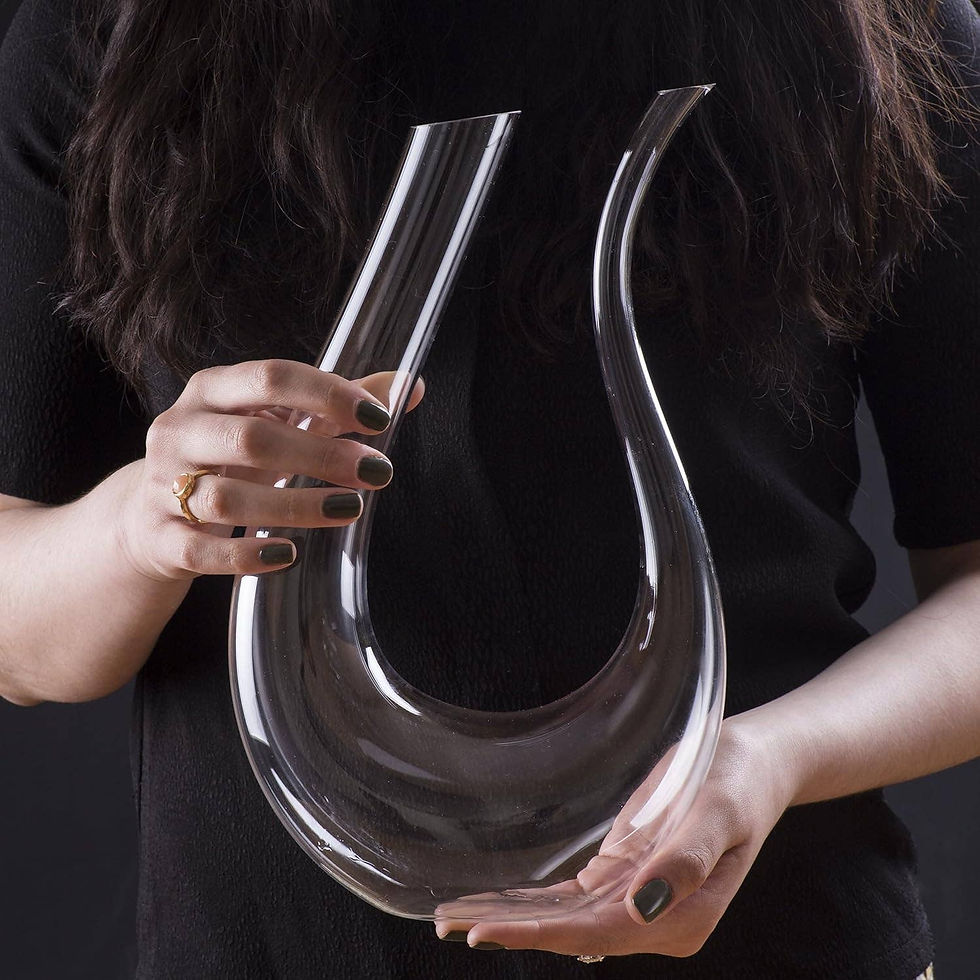 Thumbnail: Wine Decanter & Aerator- Unique Curved Wine Decanters, 25 oz