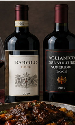 Barolo DOCG and Aglianico del Vulture Superiore DOCG Italian red wine comparison