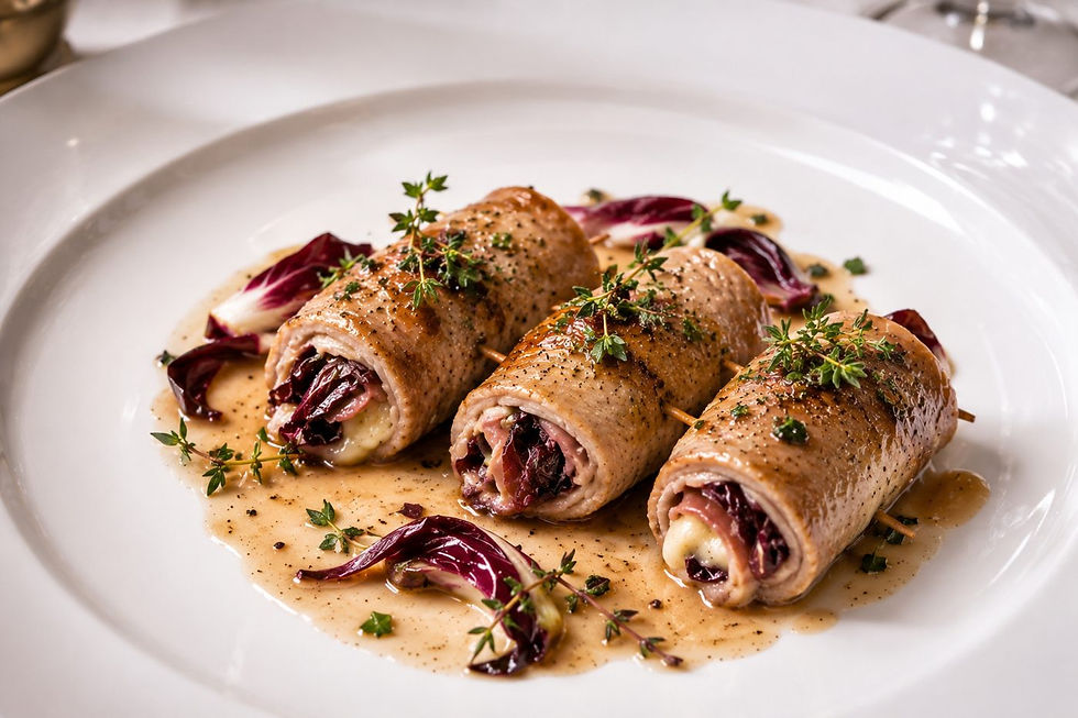 Involtini di Vitello alla Toscana (Italian Tuscan Veal Rolls)